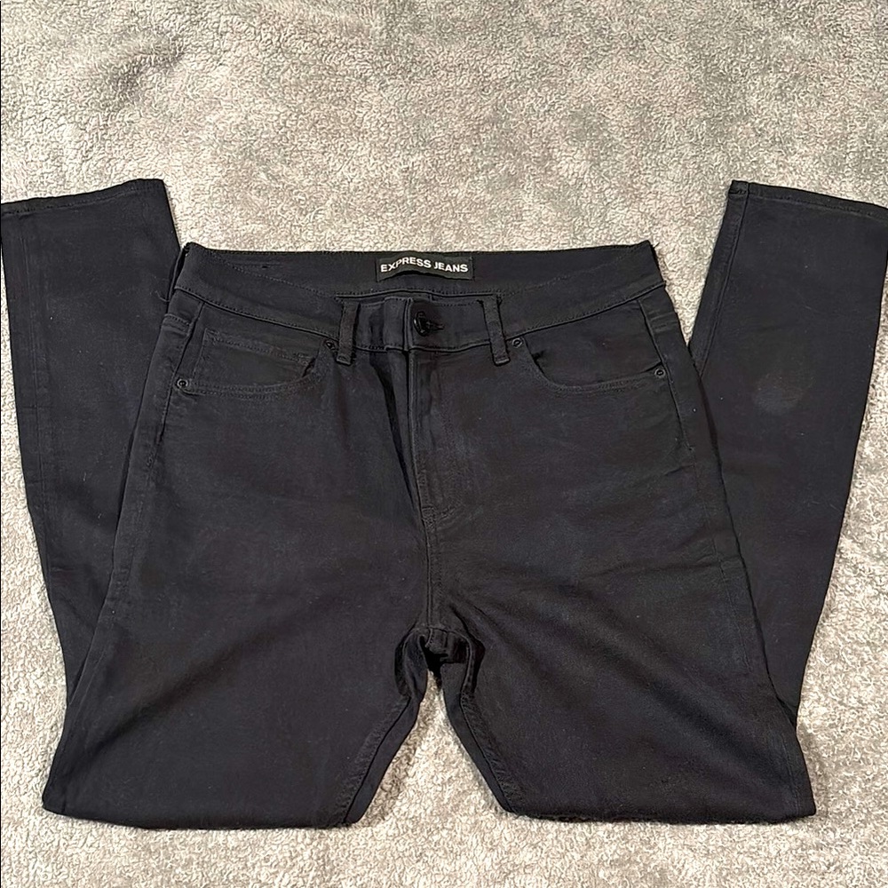 Express Black legging high rise Jeans. Size 12